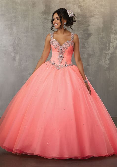 Jeweled Beading On An Organza Ball Gown Morilee