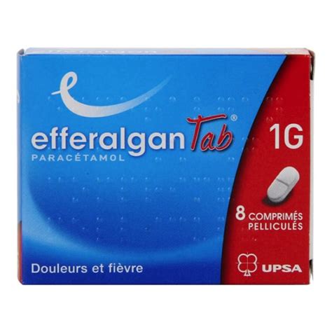 EfferalganTab paracétamol 1g 8 comprimés pelliculés Pharmacie de la