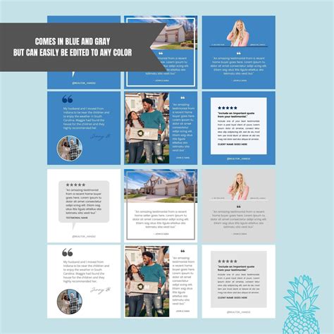 EDITABLE Testimonial Template Real Estate Template Realtor Canva ...