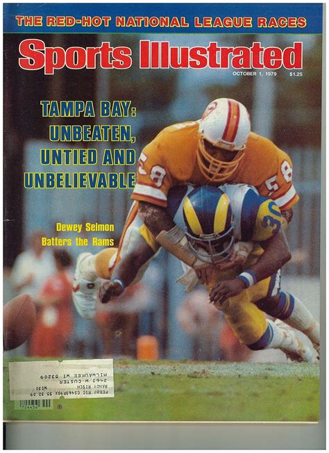 Oct 1 1979 Issue Of Sports Illustrated Dewey Selmon Tampa Bay Cover EBay