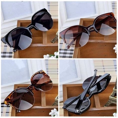 Buy Semi Circular Frame Sunglasses Retro Cat Eye Women Sunglasses At