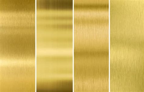 Gold Or Brass Brushed Metal Texture Backgrounds Set Stock Image Everypixel