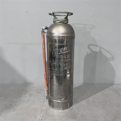 Vintage Chrome Fire Extinguisher Tramps Prop Hire