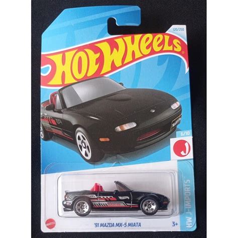 Jual Hot Wheels 91 Mazda MX 5 Miata HW J Imports Black Shopee Indonesia