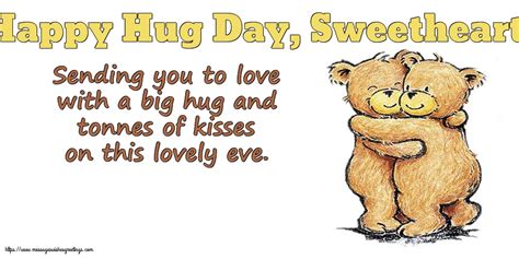 Greetings Cards For Hug Day Happy Hug Day Sweetheart