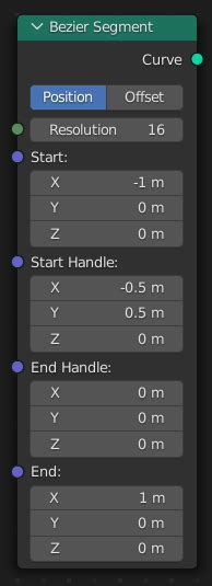 Bézier Segment Node Blender Manual