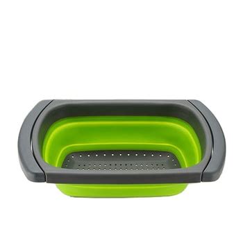 Tpr Collapsible Over The Sink Retractable Colander With Handle Kitchen