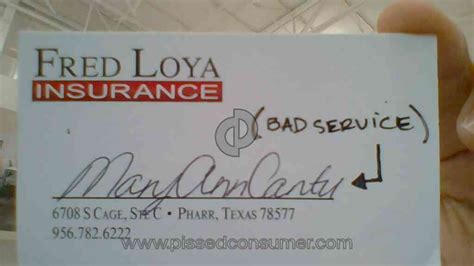 447 Fred Loya Insurance Reviews and Complaints @ Pissed Consumer