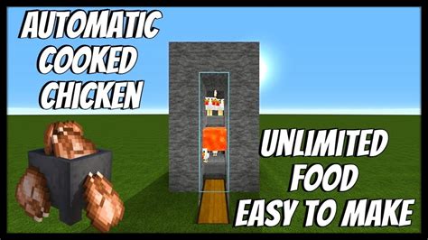 Minecraft Tutorial Cooked Chicken Farm Unlimited And Easy To Make Youtube