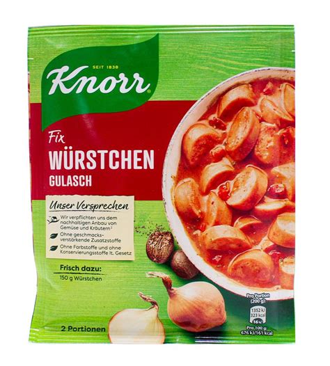 Knorr Fix Wuersten Gulasch Edelweiss Imports