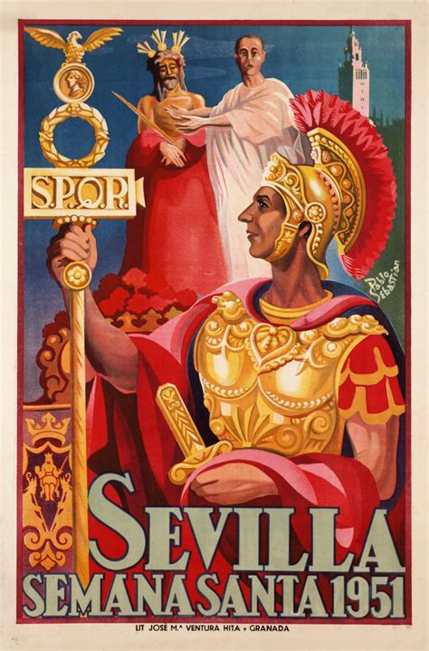 Vintage Poster Sevilla Semana Santa 1951 Galerie 1 2 3