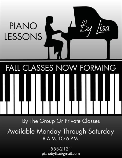 Piano Lessons Template Postermywall