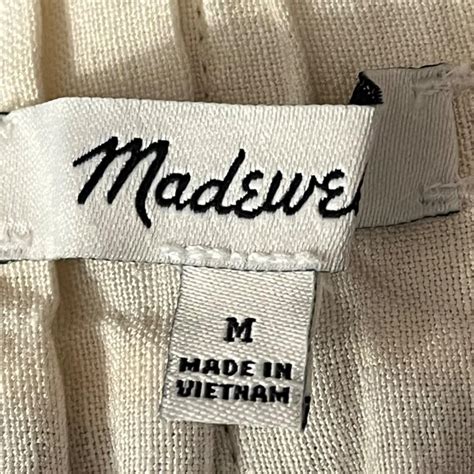 Madewell Huston Pull On Crop Pants Wide Leg Striped Depop