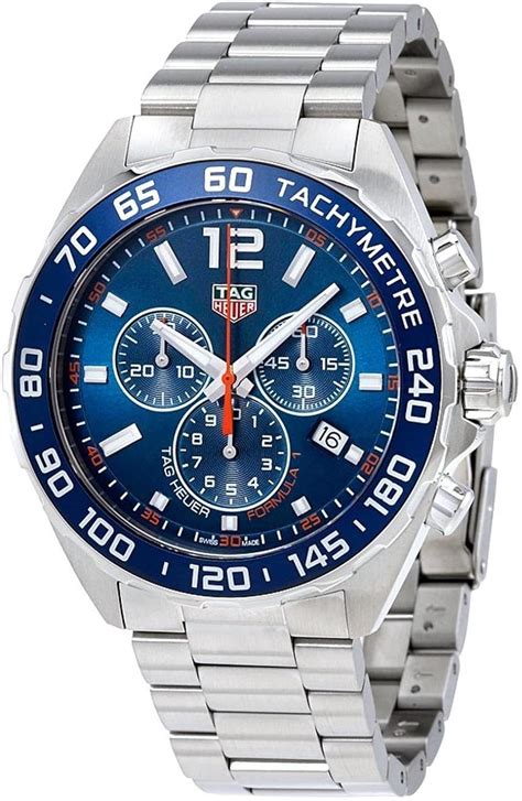 Tag Heuer Men S Formula Mm Steel Bracelet Case Quartz Blue Dial