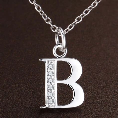 Fashion Letter B Silver Plated Necklace New Sale Silver Necklaces