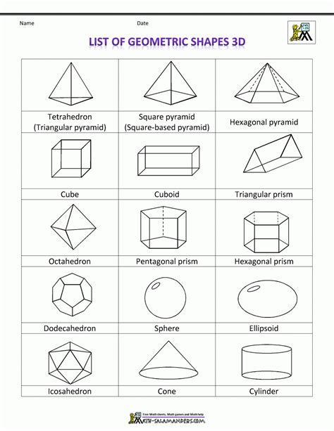 List Of Geometric Shapes Free Printable Geometric Shapes Free Printable