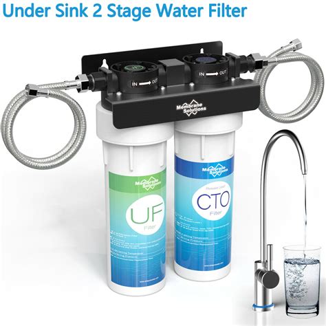 Under Sink 2 Stage Water Filter UF Membrane Filtration System CTO+UF10
