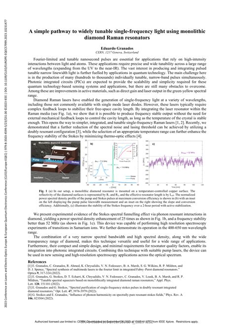 Pdf A Simple Pathway To Widely Tunable Single Frequency Light Using