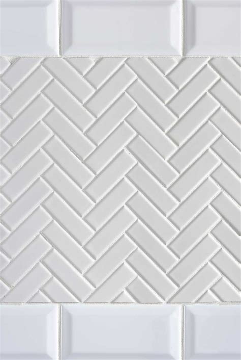 Domino White Herringbone And Bevel Glossy Backsplash Tile Msi