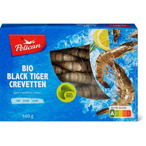 Kaufen Pelican Bio Black Tiger Crevetten Ganz Roh Migros