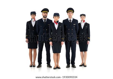 Full Length Portrait Flight Crew Standing Stock Photo 1930090334 | Shutterstock