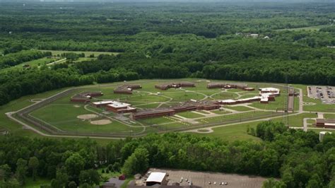 5k Aerial Video Orbiting Trumbull Correctional Institute Prison In Leavittsburg Ohio Aerial