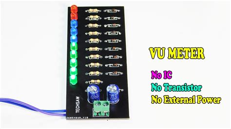 How To Make A Led Vu Meter At Home No Ictransistor Youtube