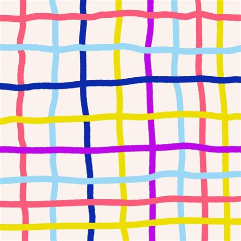 Premium Vector | Vector fun line geometric square grid colorful ...