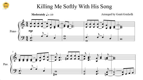 Killing Me Softly With His Song By Roberta Flack Piano Solosheets Youtube