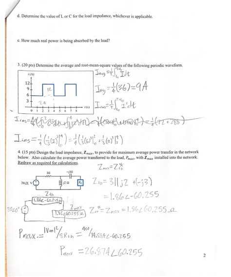 Solved 1 25 Pts Given The Following Values For The