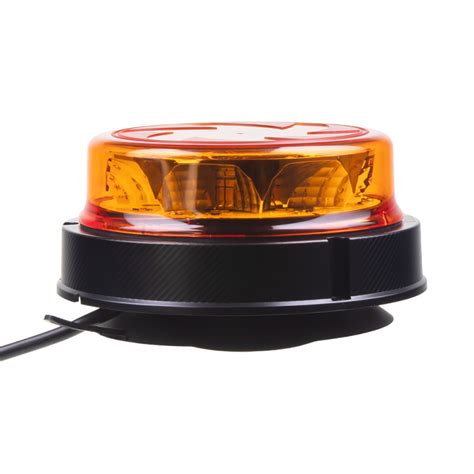 LED maják 12 24V 16x1W oranžový magnet ECE R65