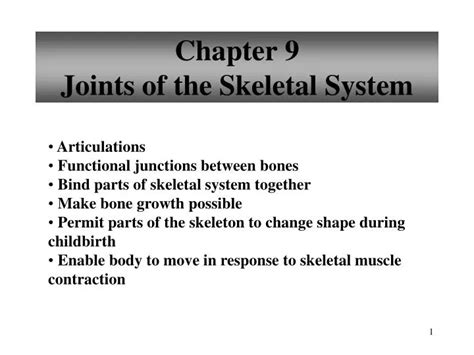 Ppt Chapter 9 Joints Of The Skeletal System Powerpoint Presentation