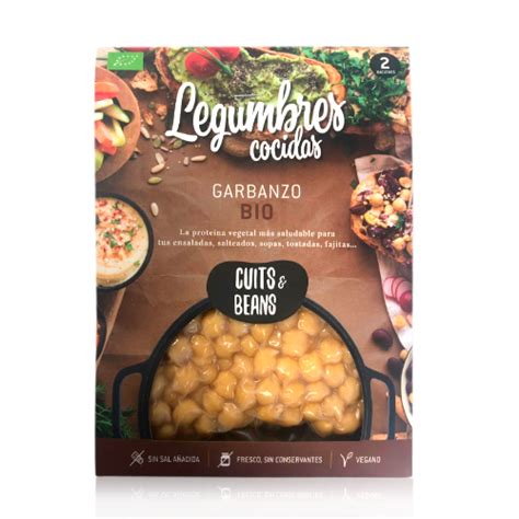 Garbanzo ecológico cocido 200 g cuits beans Fruta y verdura Cal