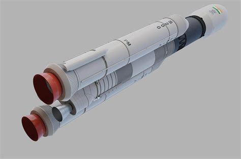 GSLV Rocket - 3D Model by shontoloyo