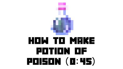 Minecraft How To Make Potion Of Poison 0 45 Youtube