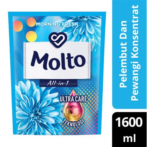 Jual MOLTO All In One Blue Pewangi Pakaian 1600 ML Pouch Shopee