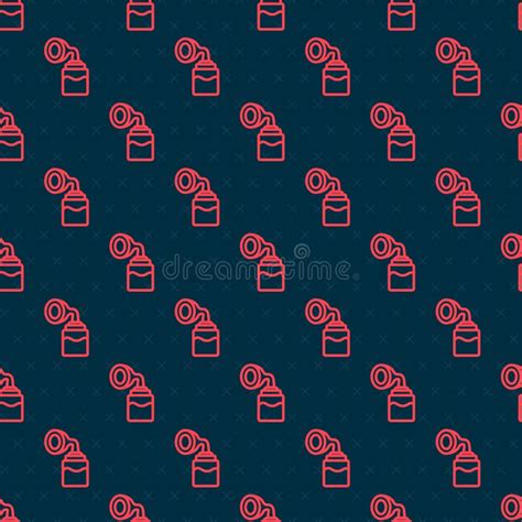 Breastfeeding Seamless Pattern Background With Linear Flat Icons