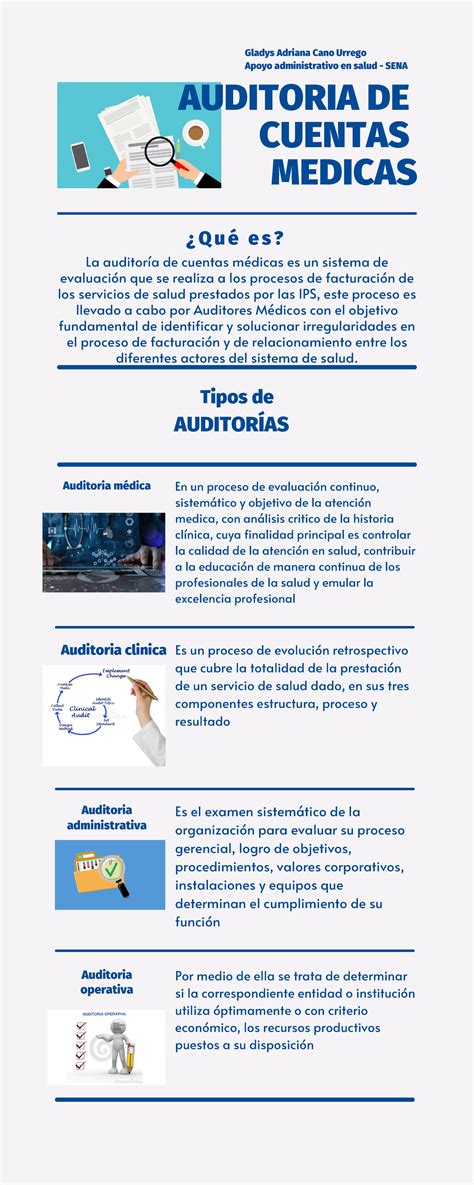 Infograf A De Cuentas Medicas Y Sus Tipos Auditoria De Cuentas