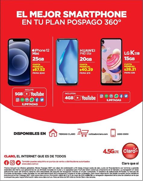 Oferta De Smartphones Pospago En Claro El Salvador Mayo Tuofertasv