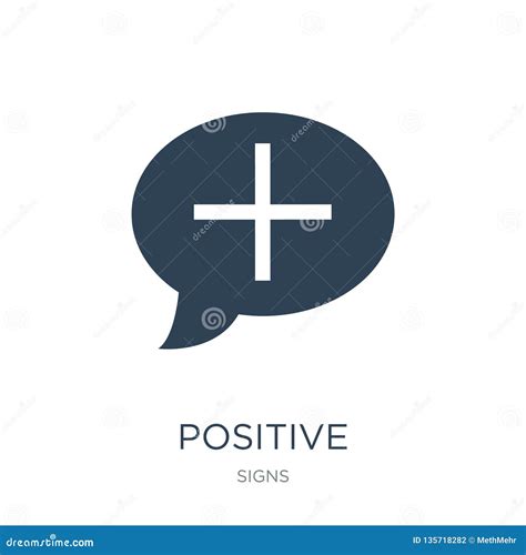 Positive Icon In Trendy Design Style Positive Icon Isolated On White