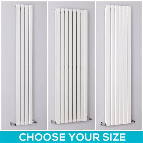 Milano Alpha White Vertical Designer Radiator All Sizes