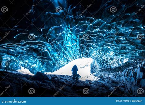 Crystal ice caves iceland stock photo. Image of glacier - 59177608