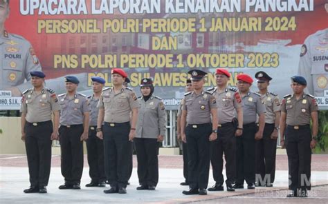 846 Personel Polda Sulteng Naik Pangkat Di Penghujung Tahun 2023