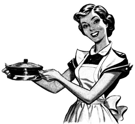 Woman Cooking Clipart Black And White