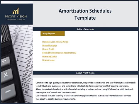 Amortization Schedules (Loans, Mortgages, LC, Bonds, Leases) Template