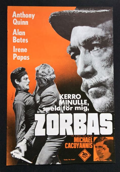 Zorba The Greek An Original 1965 First Screening A2 Movie Poster By