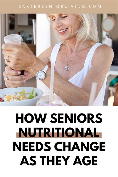 How Seniors Nutritional Needs Change As They Age Artofit