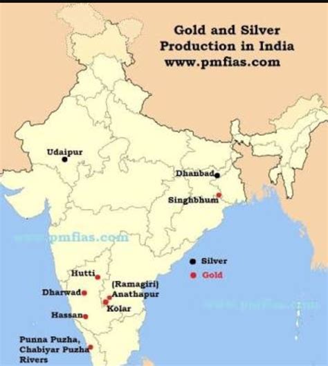 Find Out The Location Of Gold Mines In India In Map