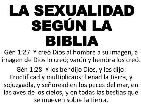 La Sexualidad Según La Biblia