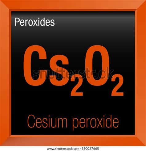 Cesium Peroxide Chemical Formula Inside Orange Stock Vector (Royalty ...